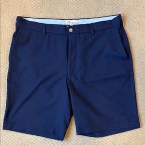 Peter Millar Blue Flat Front Tailored Shorts